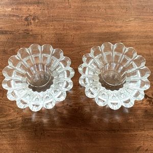 Rogaska Crystal Aster Glass Votive Holder (x2)